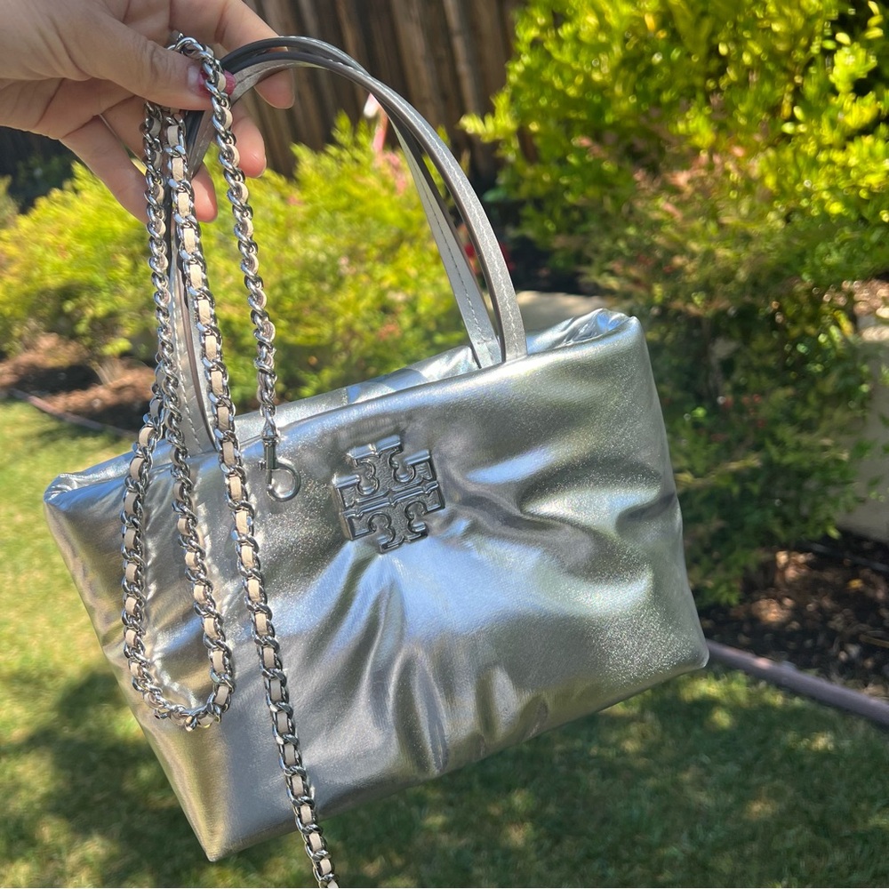 Tory Burch mini Britten puffy tote bag NWT